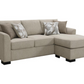 Storey Upholstered Sleeper Sectional Chaise Sofa Camel 504778