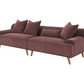 Elizabeth Corduroy Upholstered Extra Long Sofa Wine Red 503957