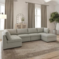 Thomasville Tisdale Modular Sectional 6-piece Boucle with Storage Ottoman