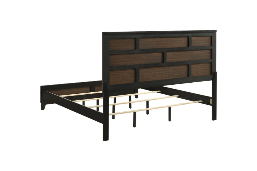 Watson Wood Full Panel Bed Grey Oak 212421F