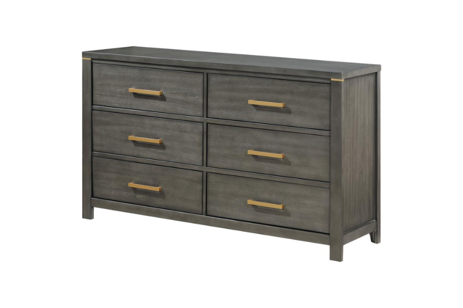 Kieran 6-drawer Dresser Grey 224743