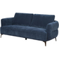 Lively Chenille Upholstered Modern Track Arm Sofa Blue 509041