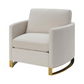 Sillón decorativo con brazos arqueados tapizado Corliss beige 508823 