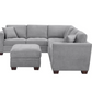 Selena Fabric Sectional with Storage Ottoman