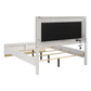 Caraway Wood Eastern King LED Panel Bed White 224771KE