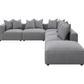 Jennifer 6-piece Upholstered Modular Sectional Grey 551594-SET