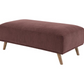 Elizabeth Corduroy Upholstered Ottoman Wine Red 503959