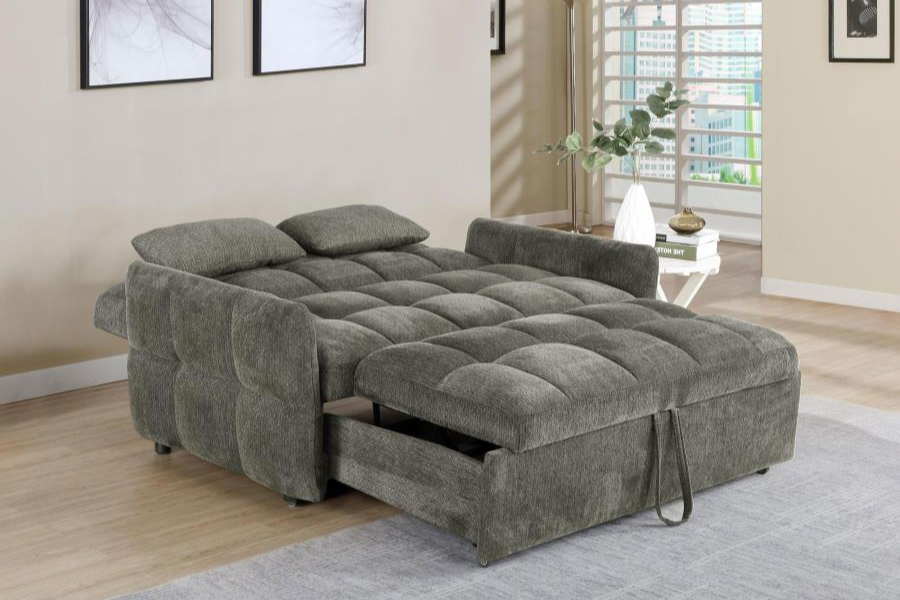 Sofá cama convertible tapizado Cotswold gris oscuro 508308 disponible próximamente 