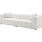 Everly Boucle Upholstered Extra Long Sofa Off White 504850