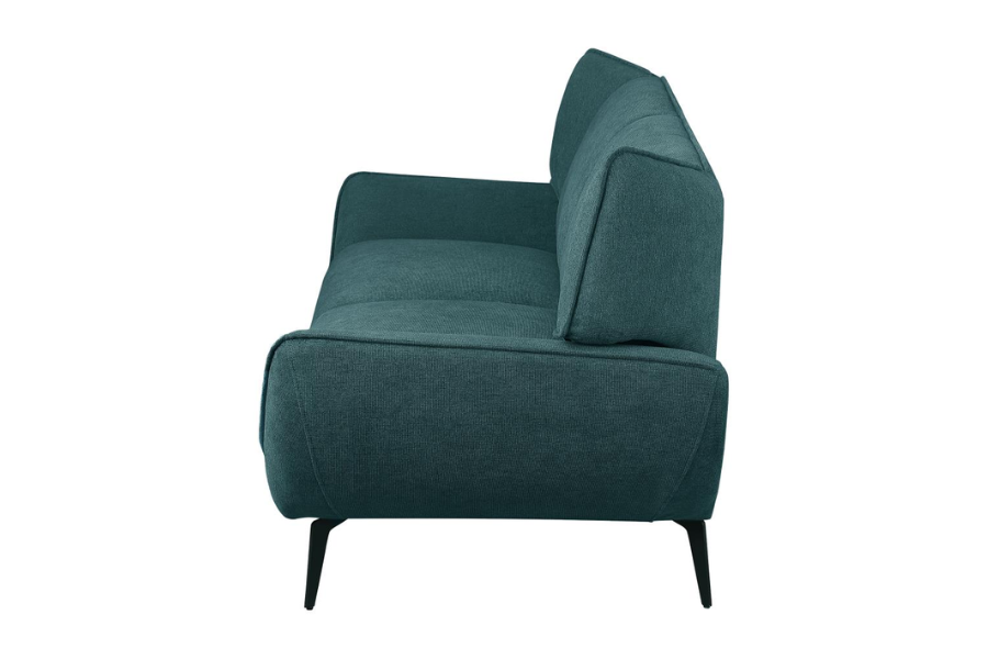 Acton Upholstered Flared Arm Sofa Teal Blue	511161