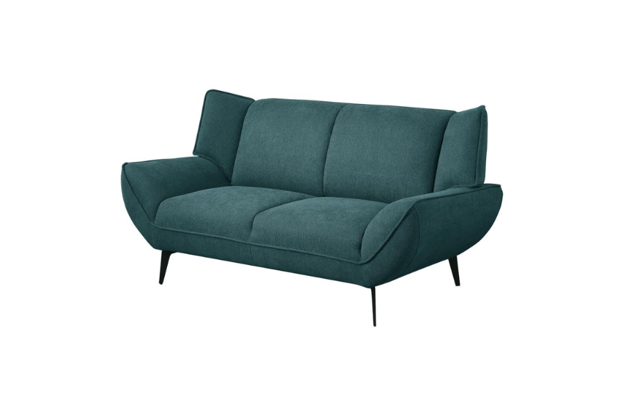 Acton Upholstered Flared Arm Loveseat Teal Blue	511162