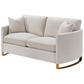 Corliss Upholstered Arched Arm Loveseat Beige 508822