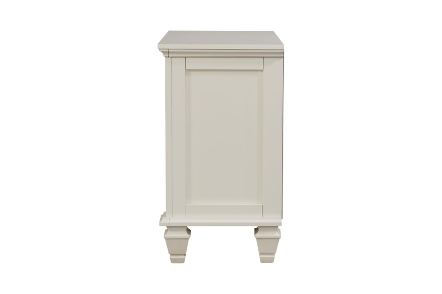 Sandy Beach 3-drawer Nightstand Cream White 201302