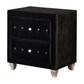 Deanna Upholstered 2-drawer Nightstand Black 206102