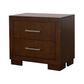 Jessica 2-drawer Nightstand Cappuccino 200712