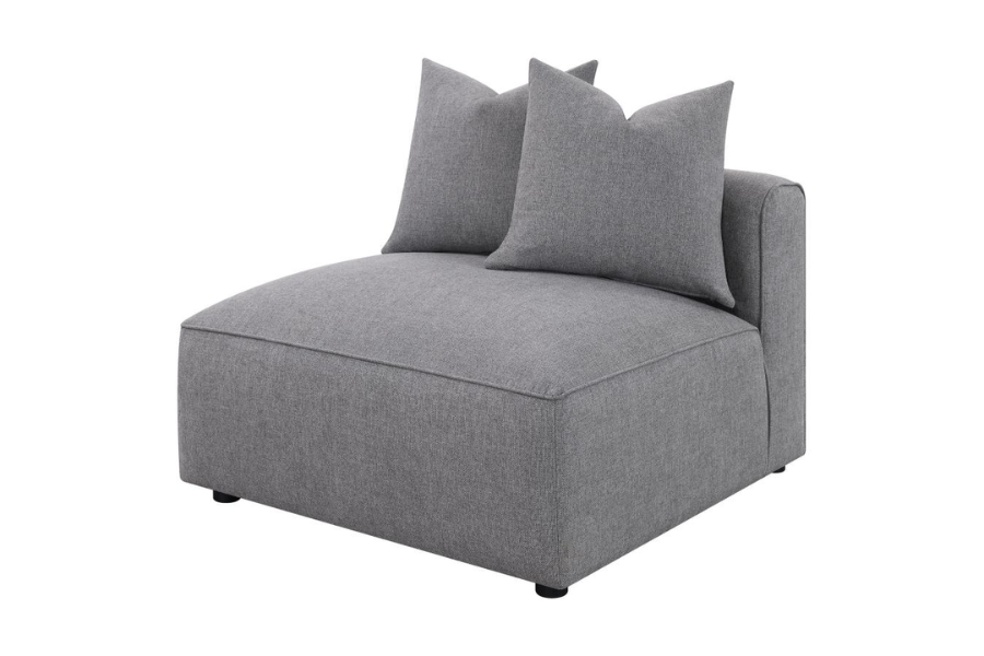 Jennifer Upholstered Armless Chair Grey 551594