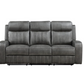 Raelynn Upholstered Track Arm Motion Sofa Grey	 603191