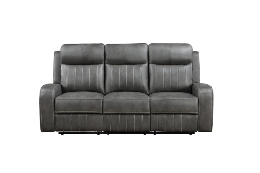 Raelynn Upholstered Track Arm Motion Sofa Grey	 603191