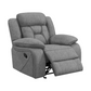 Higgins Upholstered Glider Recliner Chair Grey 602263