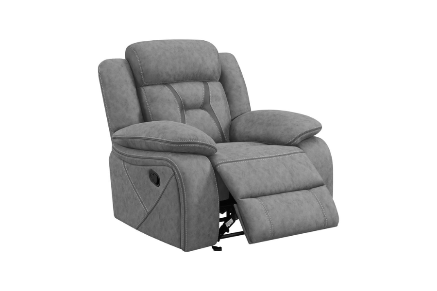 Higgins Upholstered Glider Recliner Chair Grey 602263