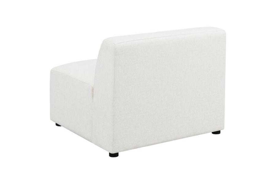 Freddie Upholstered Tight Back Armless Chair Pearl 551641