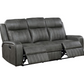 Raelynn 3-piece Upholstered Reclining Sofa Set Grey 603191-S3