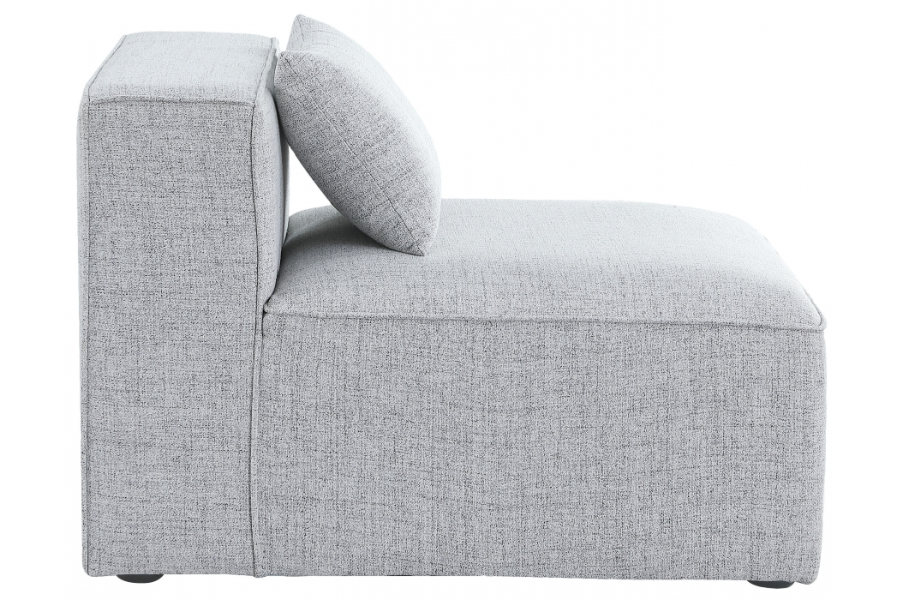 Cube Modular Armless Chair SKU: 630Grey-Armless