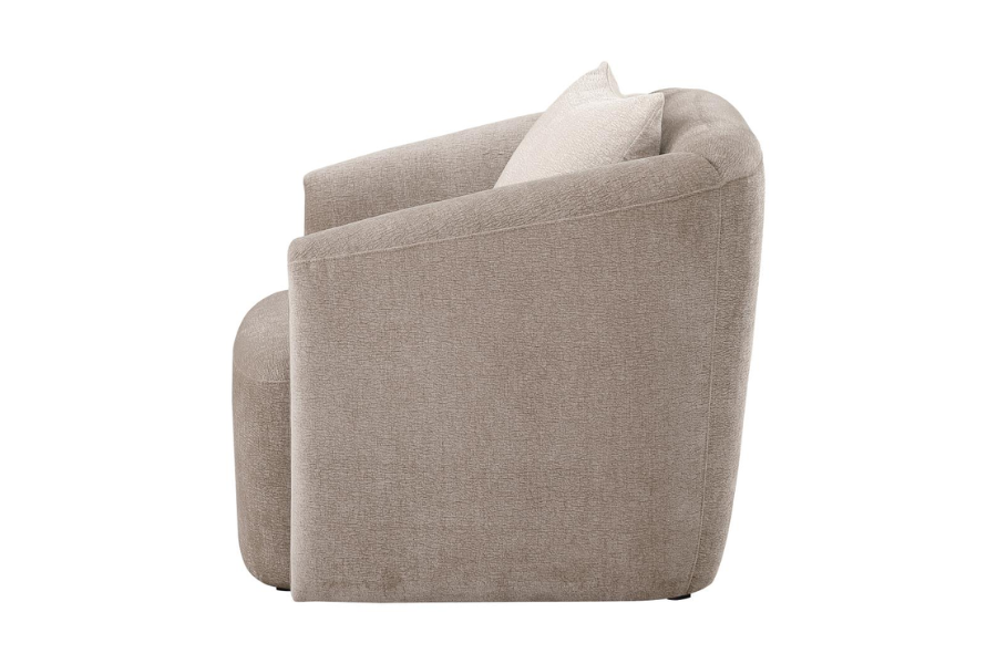 Townsend Chenille Upholstered Rolled Arm Chair Latte 504756