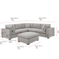 Thomasville Lowell 4-piece Fabric Modular Sectional