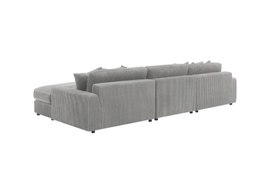 Blaine Upholstered Reversible Chaise Sectional Sofa Fog 509900-SET