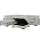 Henredon Larkin House Deep Seating Fabric Sectional with Storage Ottoman