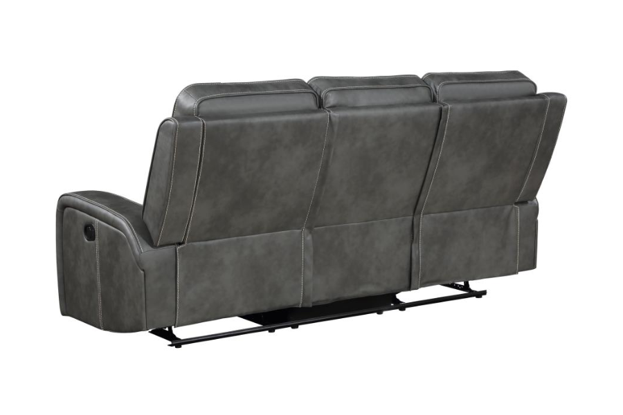 Raelynn 3-piece Upholstered Reclining Sofa Set Grey 603191-S3