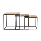 Belcourt 3-piece Square Nesting Tables Natural and Black 931182