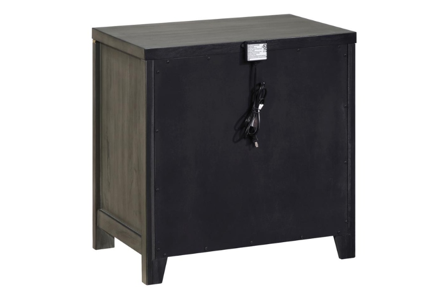 Kieran 2-drawer Nightstand Grey 224742