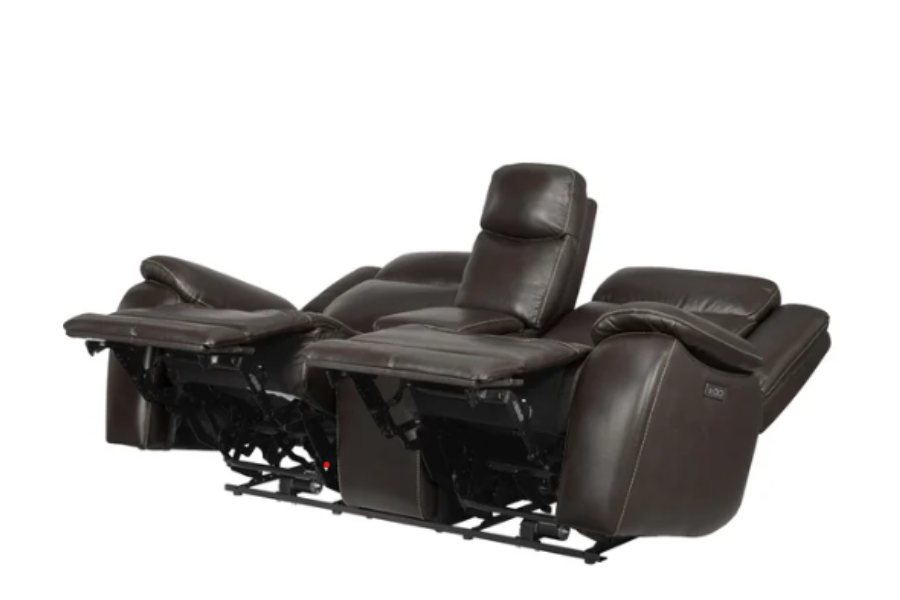 Harvey Leather Power Reclining Loveseat with Power Headrests