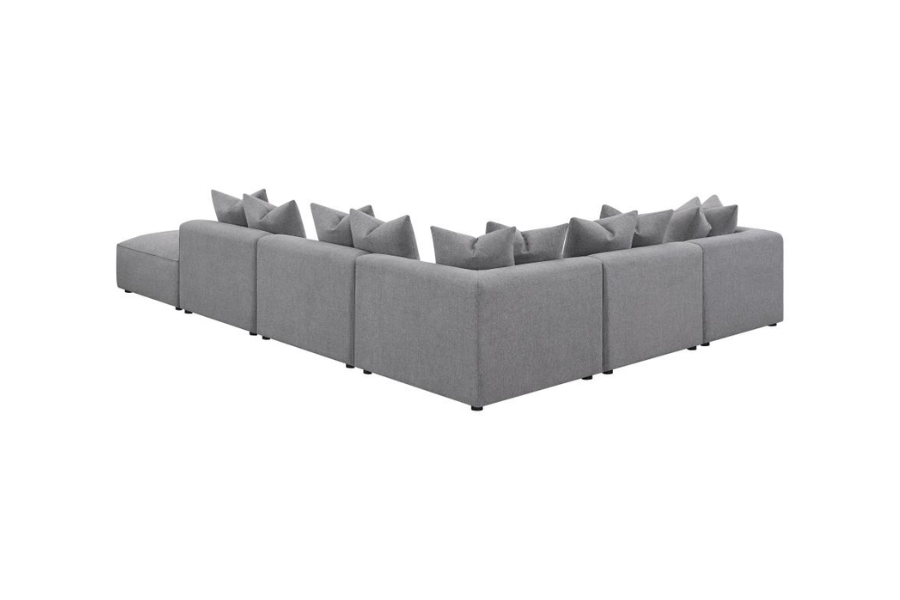 Jennifer 6-piece Upholstered Modular Sectional Grey 551594-SET