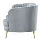 Sophia Upholstered Channel Tufted Loveseat Grey 506865