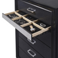 Miranda 5-drawer Bedroom Chest Black 206365