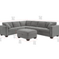 Selena Fabric Sectional with Storage Ottoman