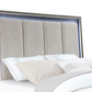 Kieran Wood Eastern King LED Panel Bed Grey 224741KE