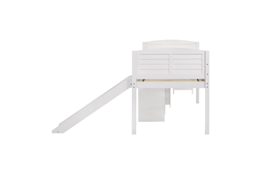 Millie Twin Workstation Loft Bed White 400330T