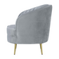 Sophia Upholstered Channel Tufted Barrel Accent Chair Grey 506866