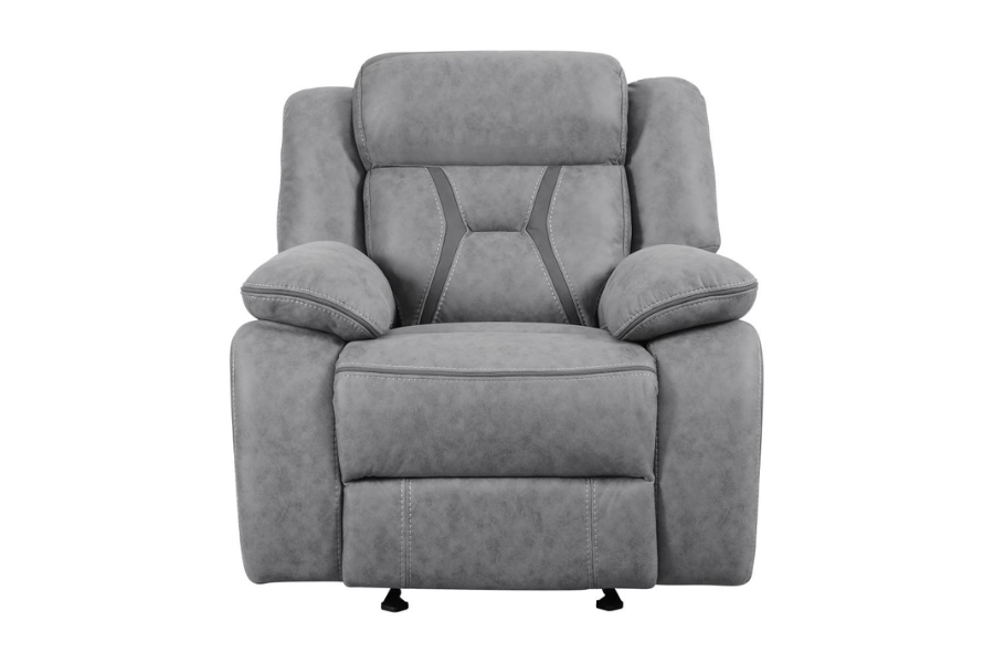 Higgins Upholstered Glider Recliner Chair Grey 602263