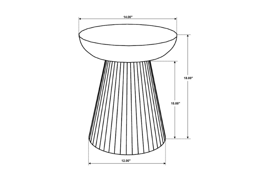 Aureo Round Solid Wood Accent Side Table Wild Honey 931155 Comming Soon