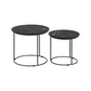 Loannis 2-piece Round Mango Wood Nesting Table Matte Black	935842