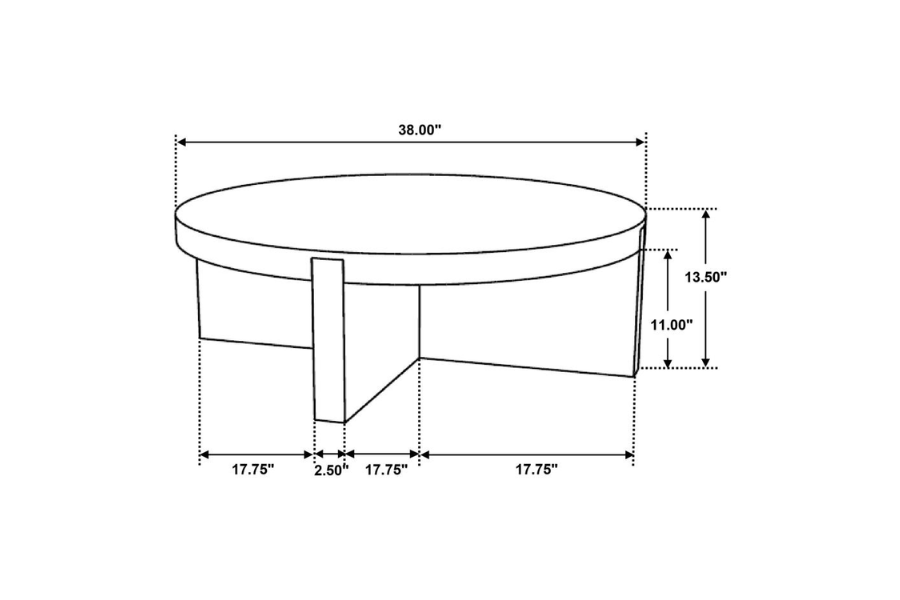 Kinkaid Round Solid Mango Wood Coffee Table Brown	710138 Comming Soon