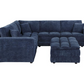 Atlantic 6-piece Upholstered Modular Sectional Sofa Blue 551821-SET