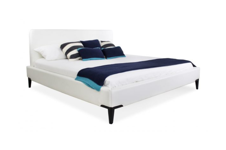 Cama Queen con plataforma tapizada Alice