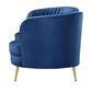 Sophia Upholstered Channel Tufted Loveseat Blue 506862