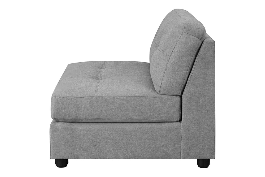 Claude Tufted Cushion Back Armless Chair Dove 551004